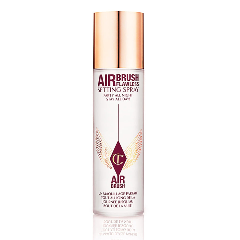 Charlotte Tilbury front packaging showing elegant bottle benefit long-wear