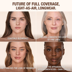 Charlotte Tilbury close-up label showing peptide and hydration benefits