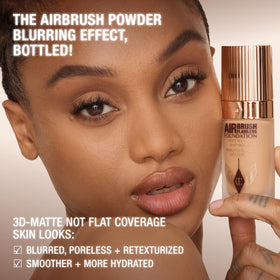Charlotte Tilbury lifestyle image of wearer showcasing long-wear confidence