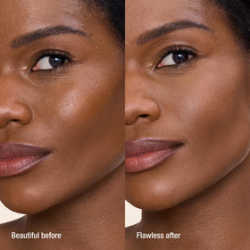 Charlotte Tilbury swatch on arm showing shade 3 Tan and natural blendability