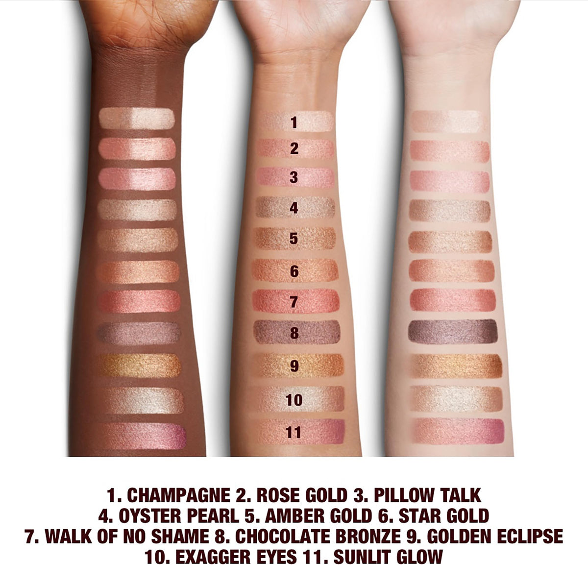 Charlotte Tilbury finger applying shadow demonstrating easy fingertip application and quick results benefit