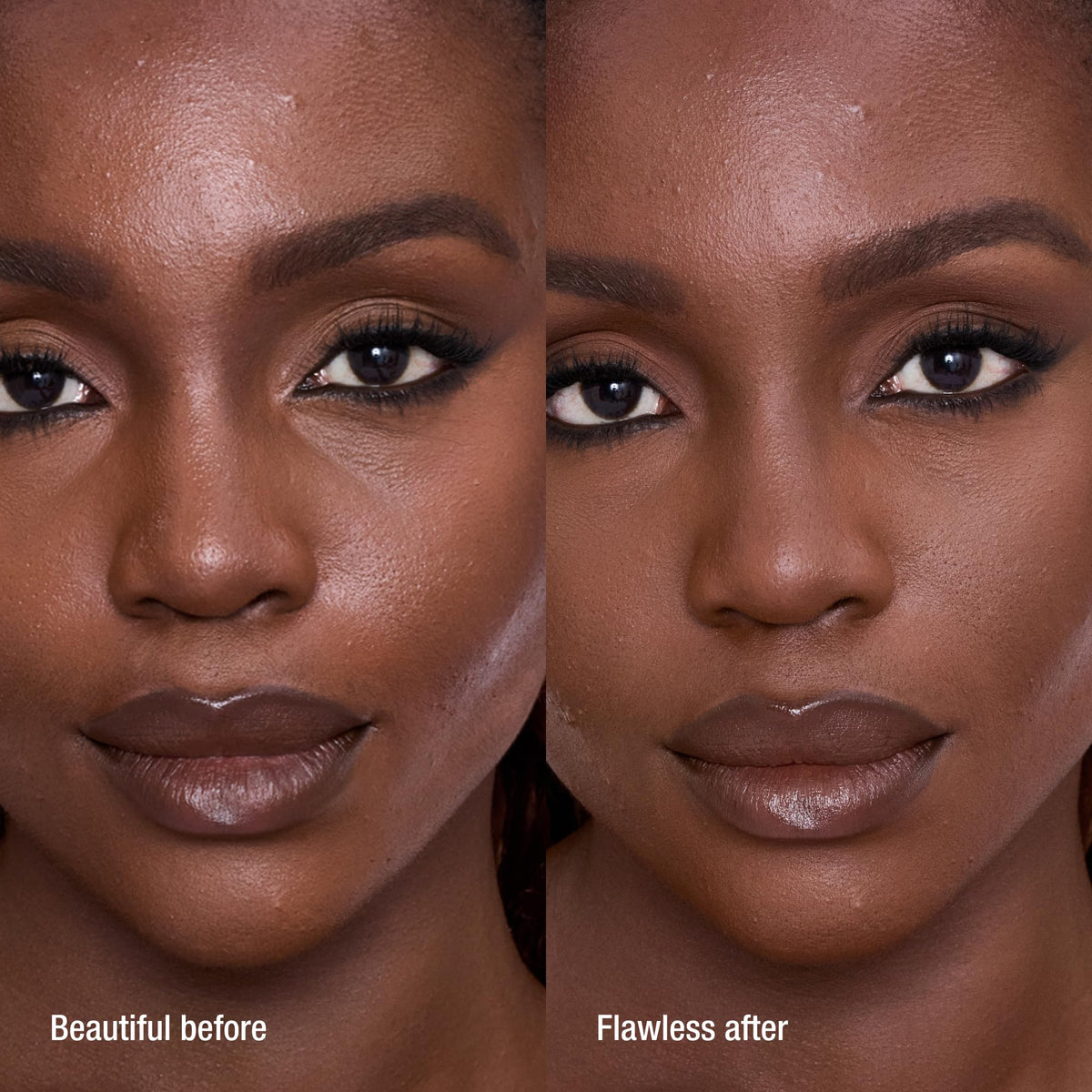 Powder & Sculpt brush applying Charlotte Tilbury powder demonstrating smooth, even coverage