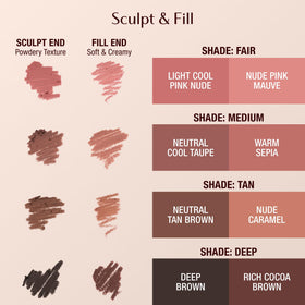 Charlotte Tilbury arm swatches of both shades showing true color match benefit