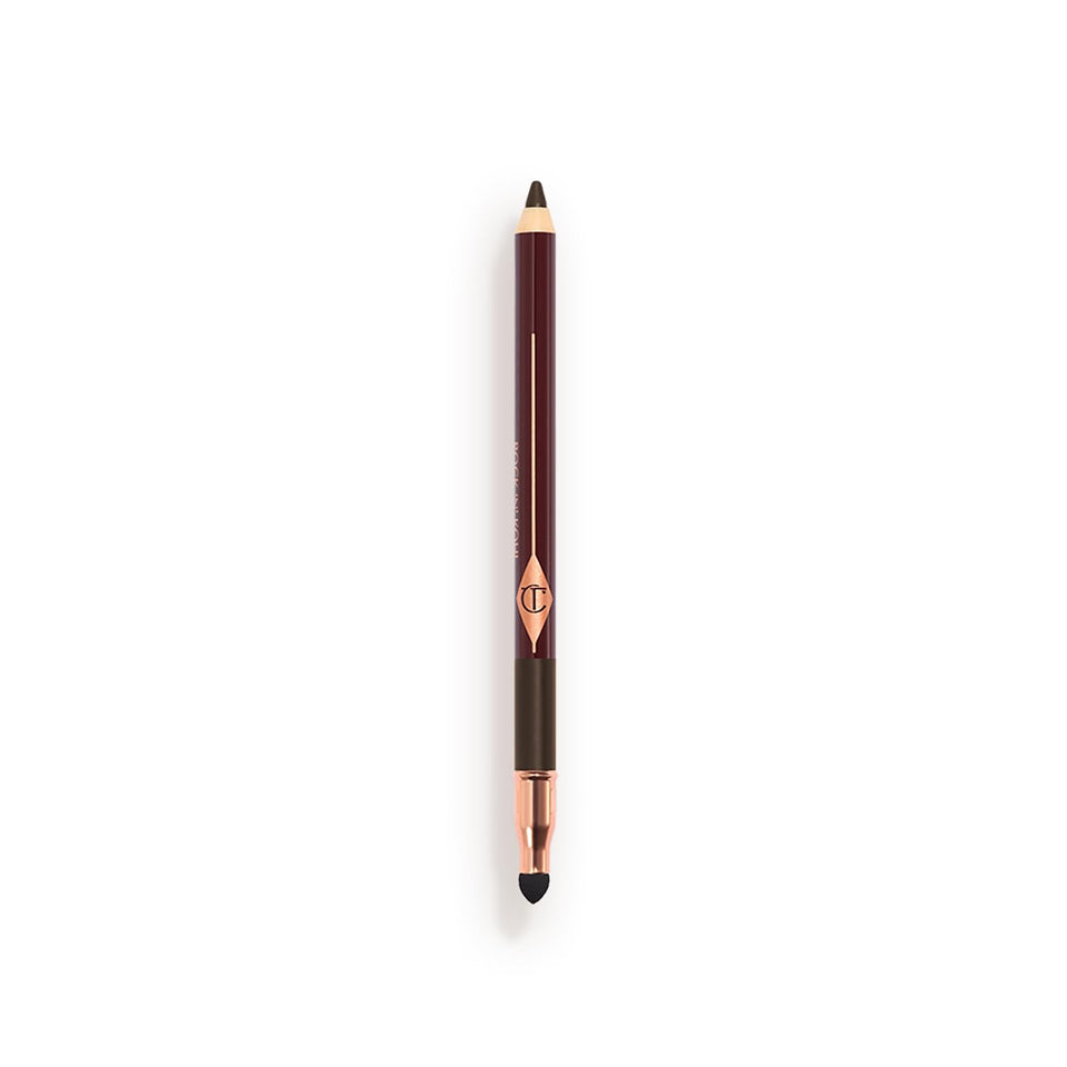 Charlotte Tilbury pencil front packaging showing Barbarella Brown shade and easy-grip cap