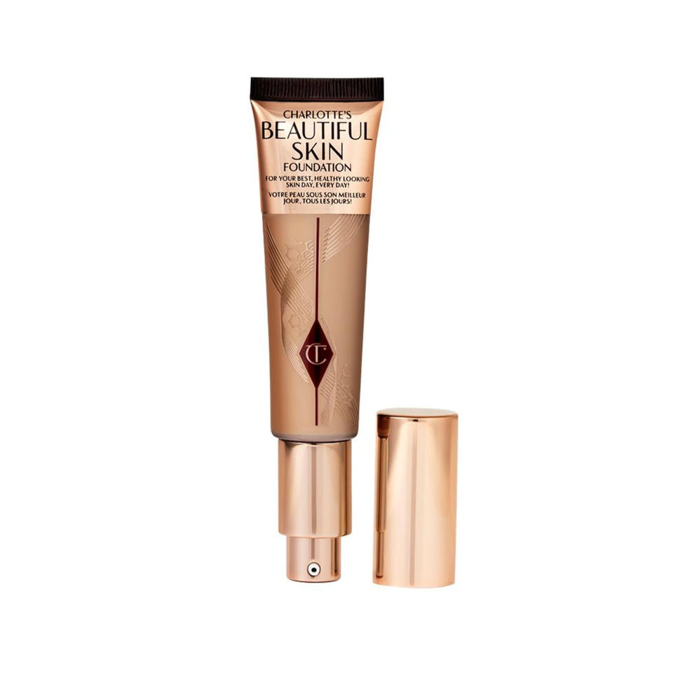 Charlotte Tilbury front packaging showing bottle and branding for instant shelf appeal
