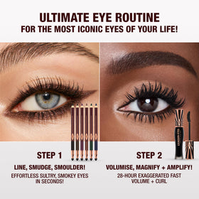 Charlotte Tilbury applied to waterline demonstrating sultry depth