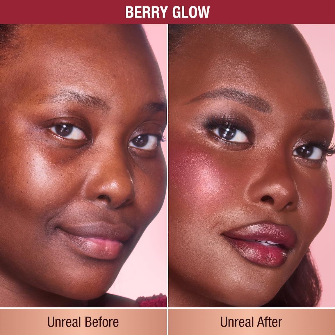Charlotte Tilbury Berry Glow blush stick open and twisted up demonstrating product ready to apply