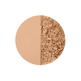 Charlotte Tilbury bronzer applied with brush to show blendable, buildable finish