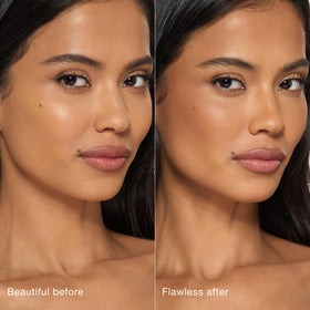 Charlotte Tilbury swatch on medium skin showing matte, sun-kissed bronzing effect