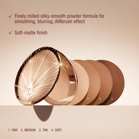 Charlotte Tilbury texture swatch demonstrating silky, matte finish and blendable pigment