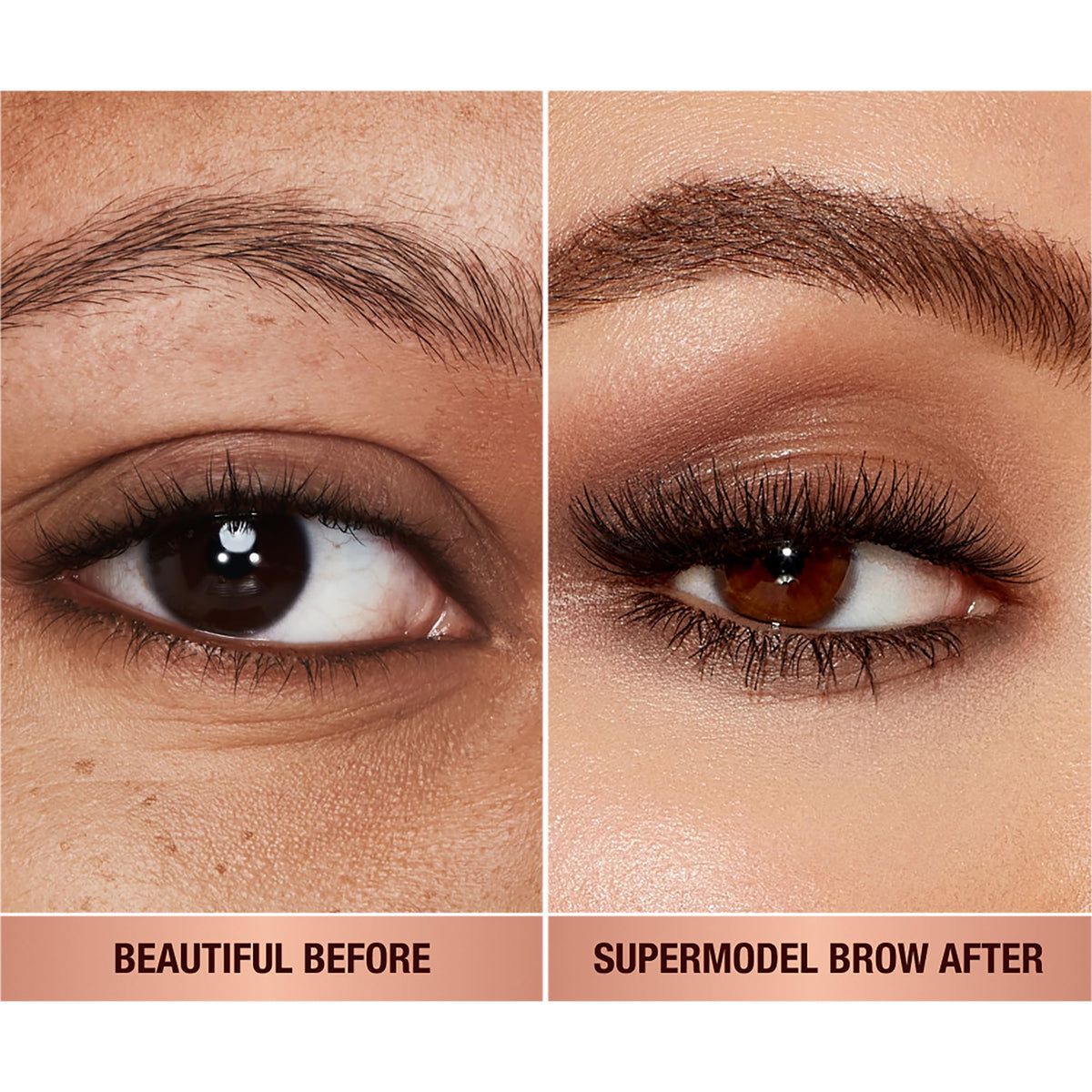Charlotte Tilbury pencil stroke texture demo showing natural-looking fill
