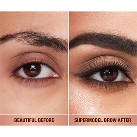 Charlotte Tilbury Brow Cheat texture stroke swatch illustrating smooth, blendable pigment