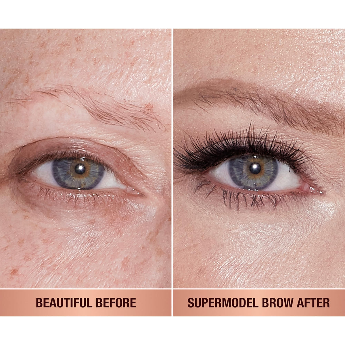 Charlotte Tilbury Taupe texture swatch on skin illustrating smooth, blendable finish