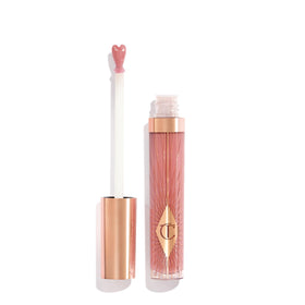 Charlotte Tilbury front tube showing Pillow Talk Fair and generous size benefit