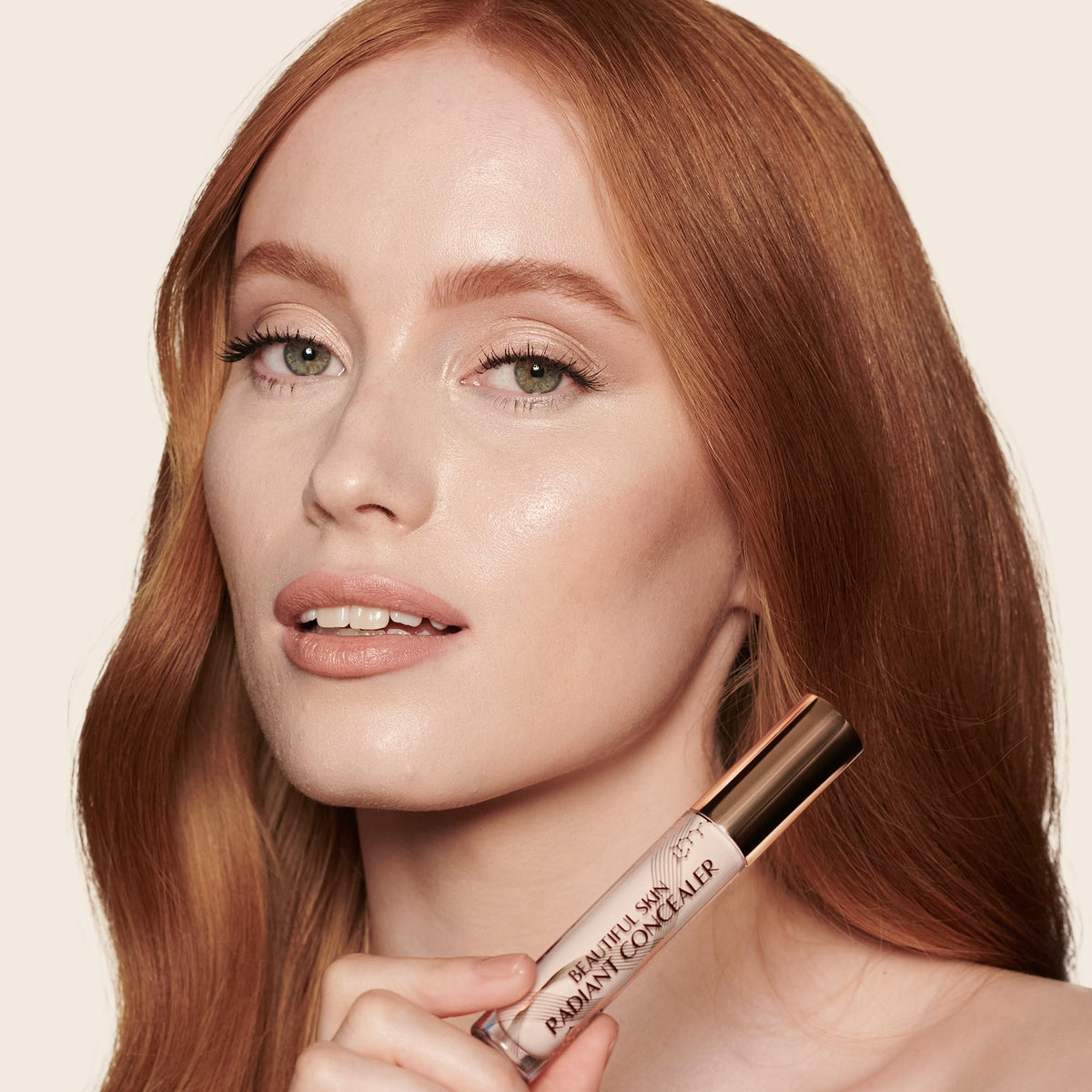 Charlotte Tilbury dropper dispensing concealer highlighting creamy finish