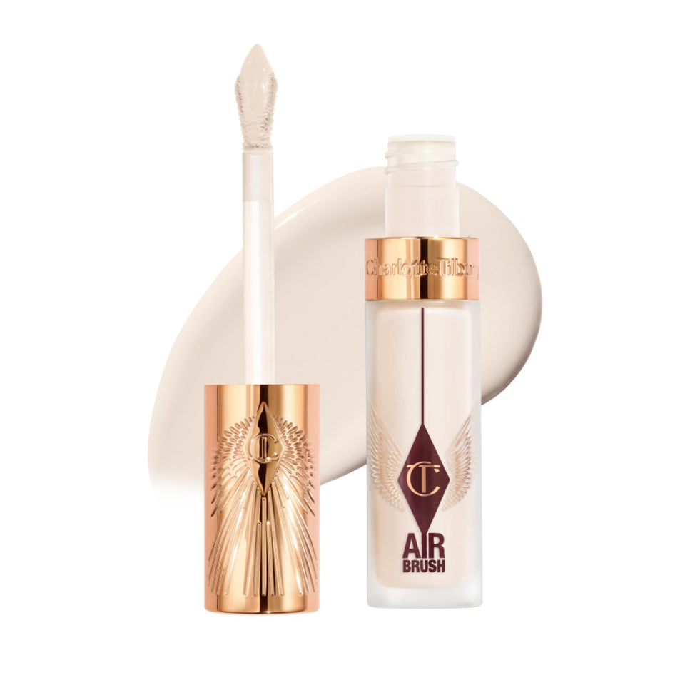Charlotte Tilbury front view of concealer tube showing shade 1.5 Fair and benefits