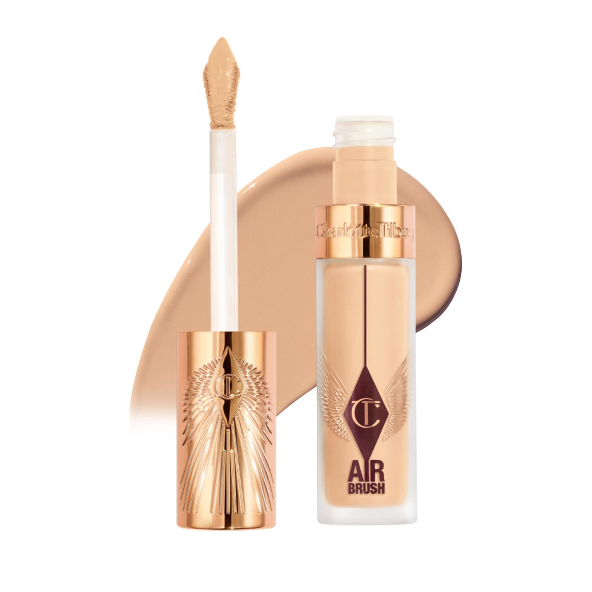 Charlotte Tilbury front packaging showing sleek concealer tube and shade