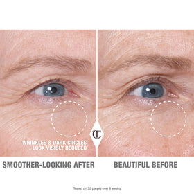 Creamy translucent serum texture from Charlotte Tilbury showing smooth hydration benefit