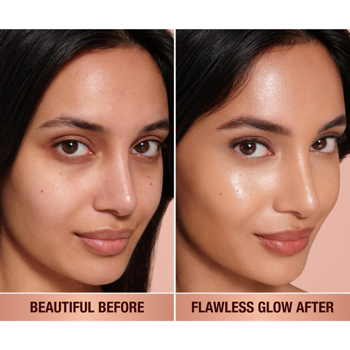 Charlotte Tilbury dropper texture close-up highlighting luminous, blendable formula