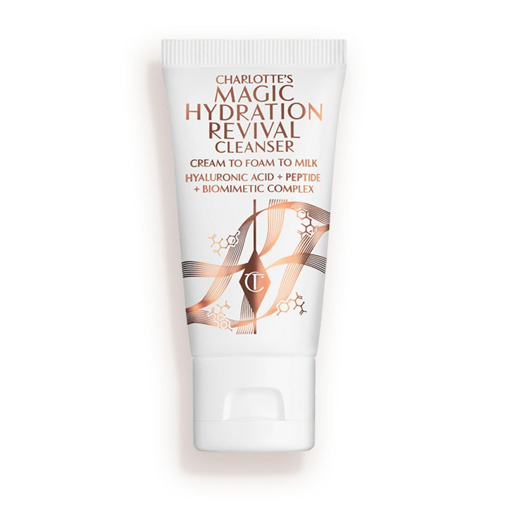 Charlotte Tilbury front packaging showing travel-friendly 30ml and benefits