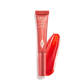 Charlotte Tilbury front packaging showing Pinkgasm Sunset glow benefit