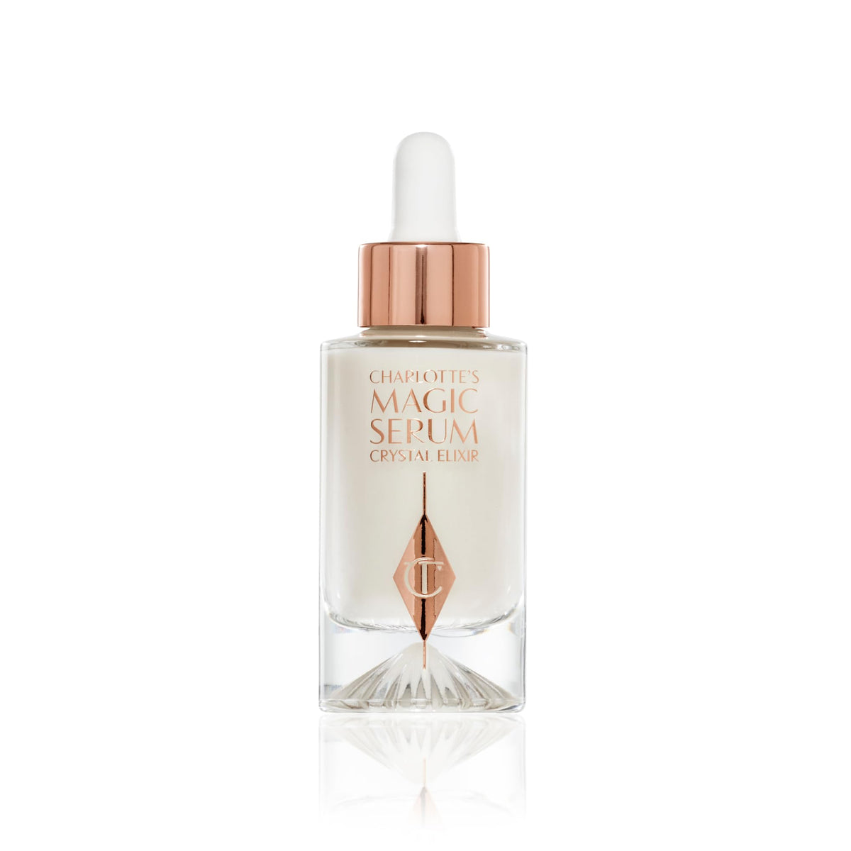 Charlotte Tilbury front packaging displaying serum and benefits