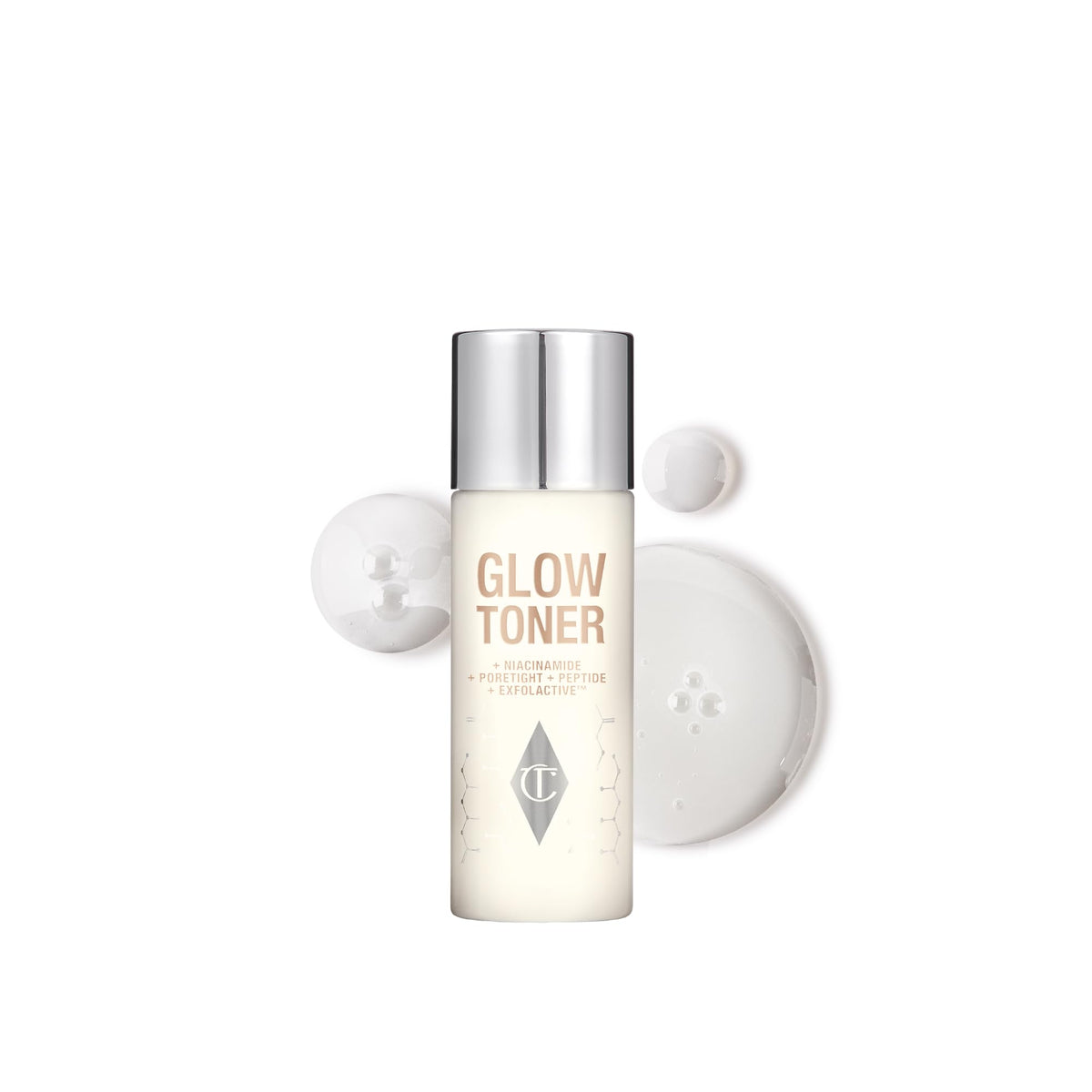 Charlotte Tilbury front packaging showing mini toner and travel convenience