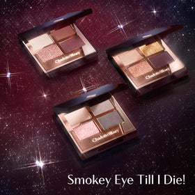 Charlotte Tilbury on model wearing evening glam showing intensified shimmer