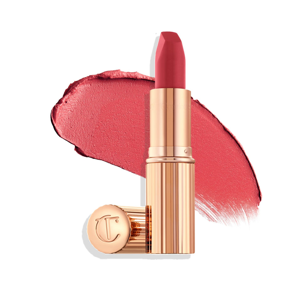 Charlotte Tilbury front packaging showing gracefully pink and luxe tube, vibrant payoff