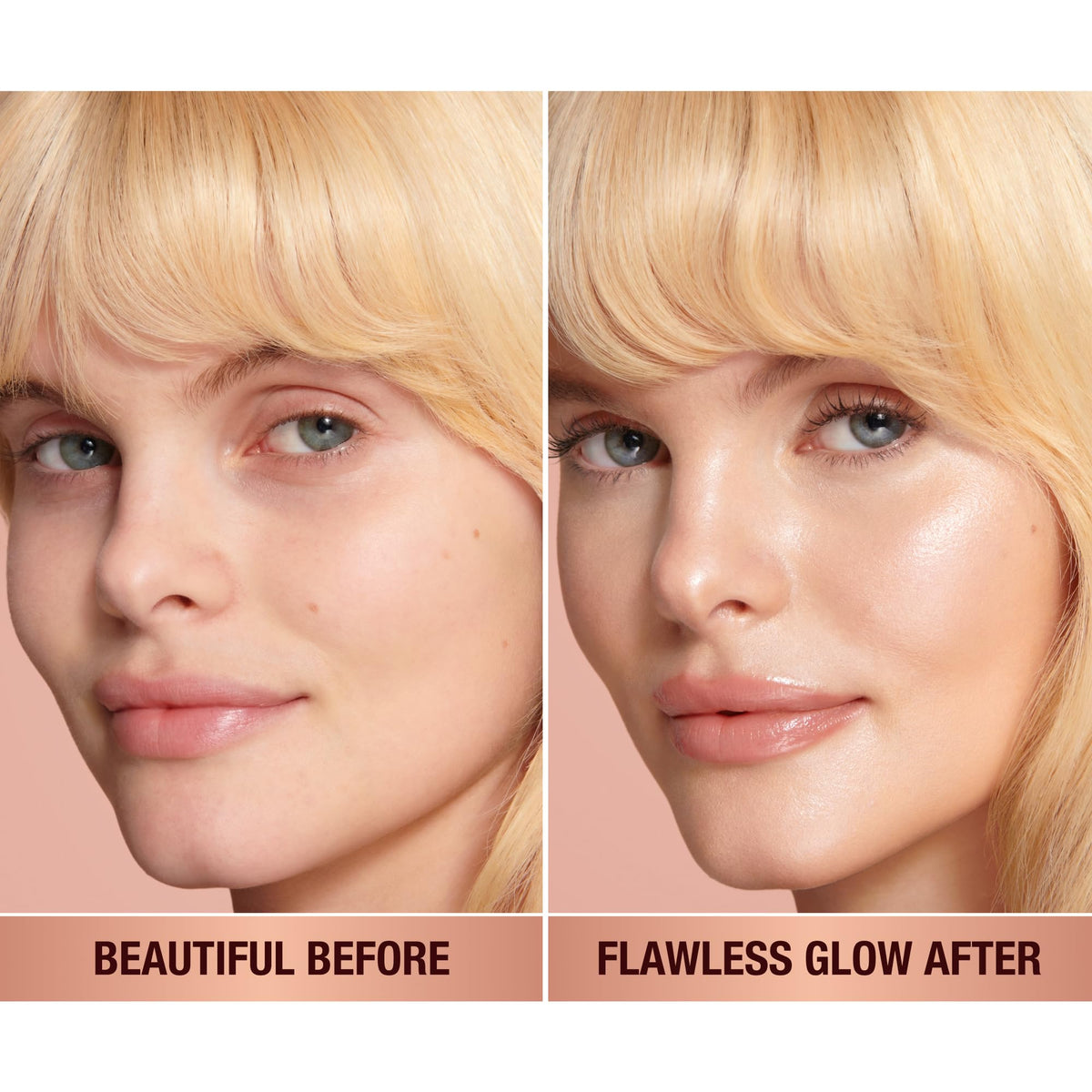 Charlotte Tilbury pump detail highlighting controlled dispensing for precise glow