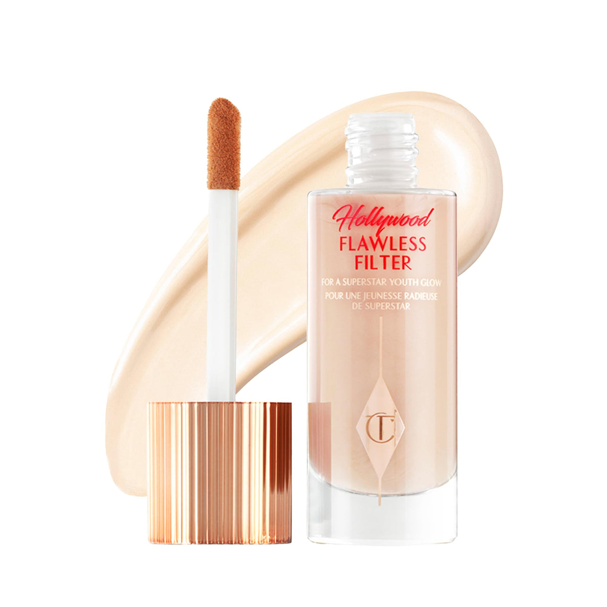 Charlotte Tilbury front packaging showing product and brand for quick recognition and luxury appeal