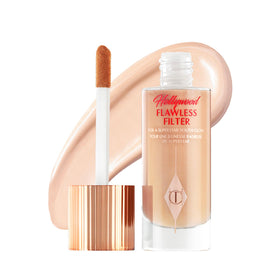 Charlotte Tilbury front packaging showing elegant bottle and glow benefit