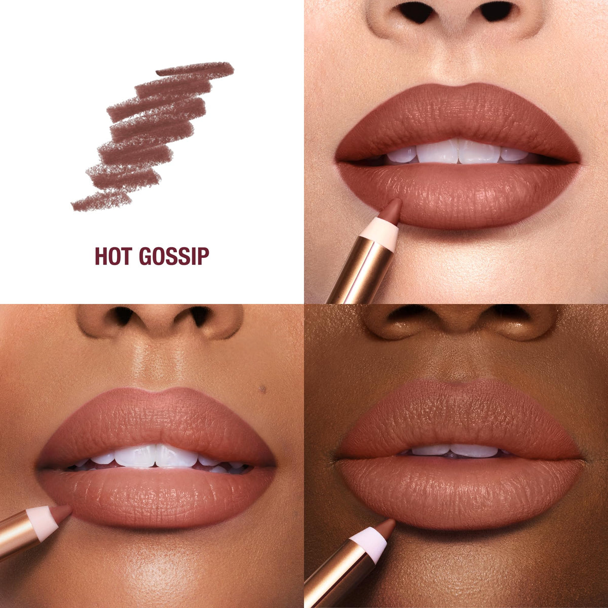 Charlotte Tilbury pencil tip close-up demonstrating precise point for accurate lining