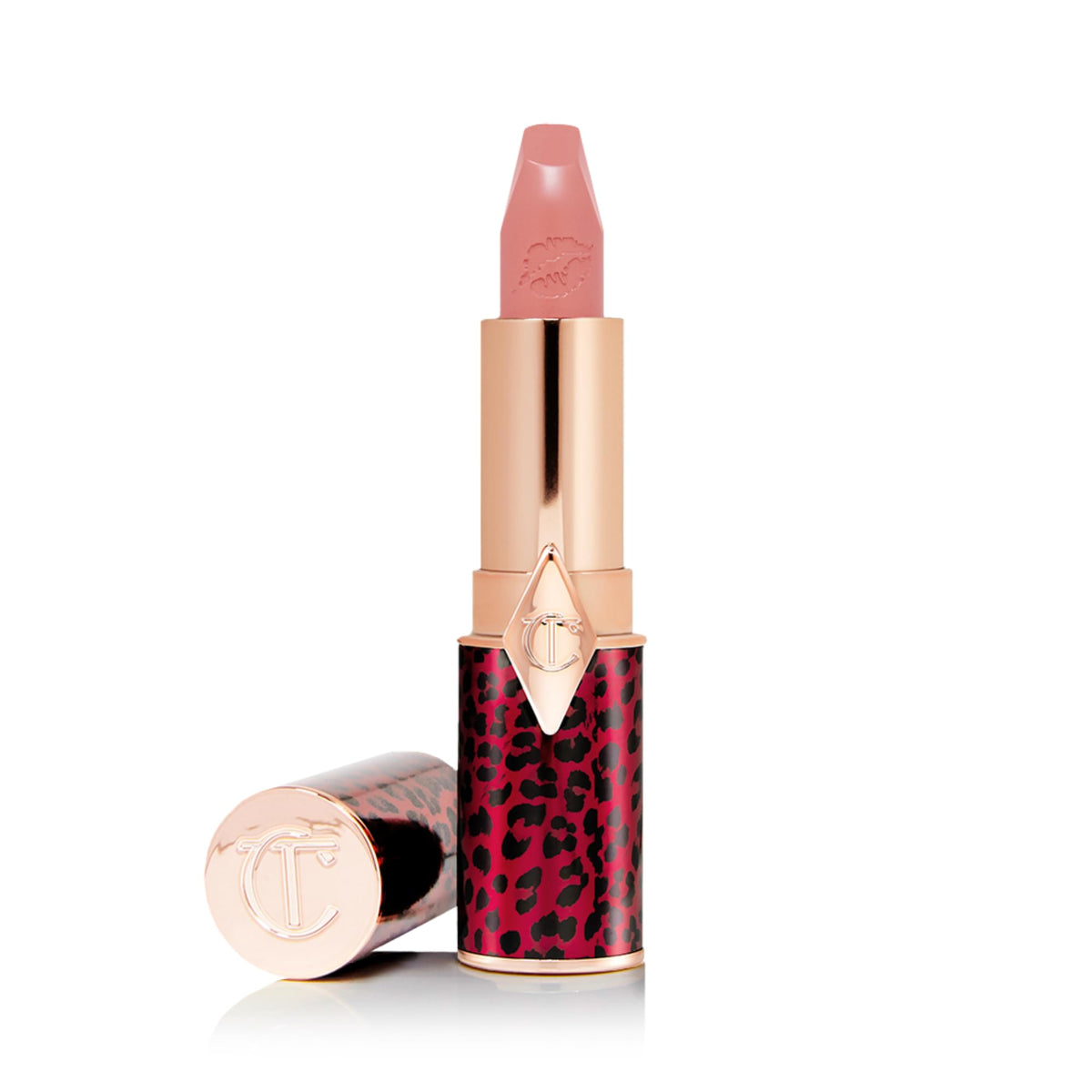 Charlotte Tilbury front packaging showing lipstick tube and shade benefit