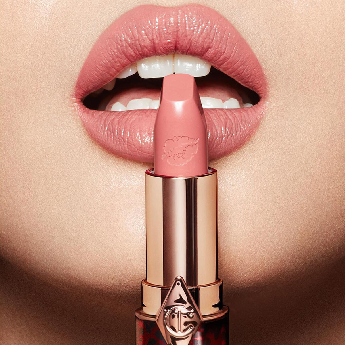 Charlotte Tilbury close-up swatch showing creamy texture and radiant payoff