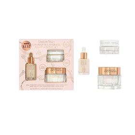 Charlotte Tilbury front packaging showing the three-piece travel set and gifting appeal