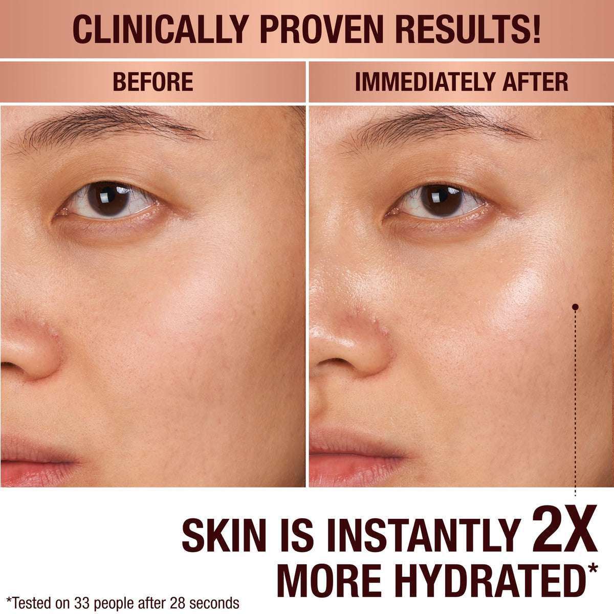 Charlotte Tilbury hyaluronic acid and peptides ingredient visual promoting hydration