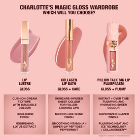 Charlotte Tilbury ingredients label with SKU highlighting collagen content