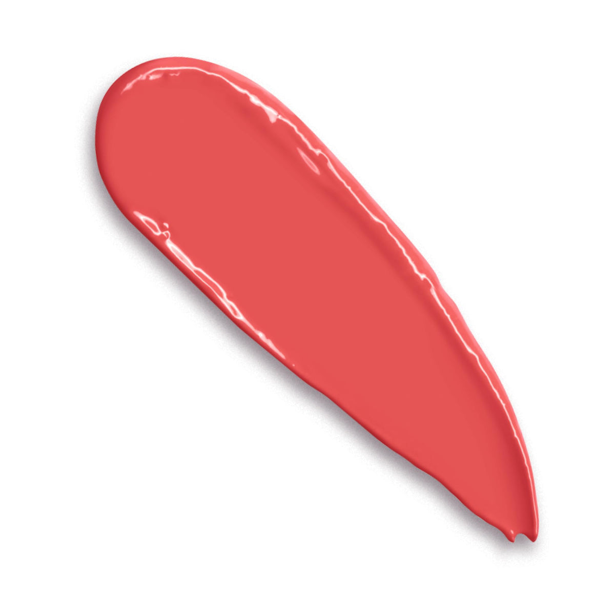 Charlotte Tilbury lipstick bullet tilted to display Coral Kiss color and smooth satin finish