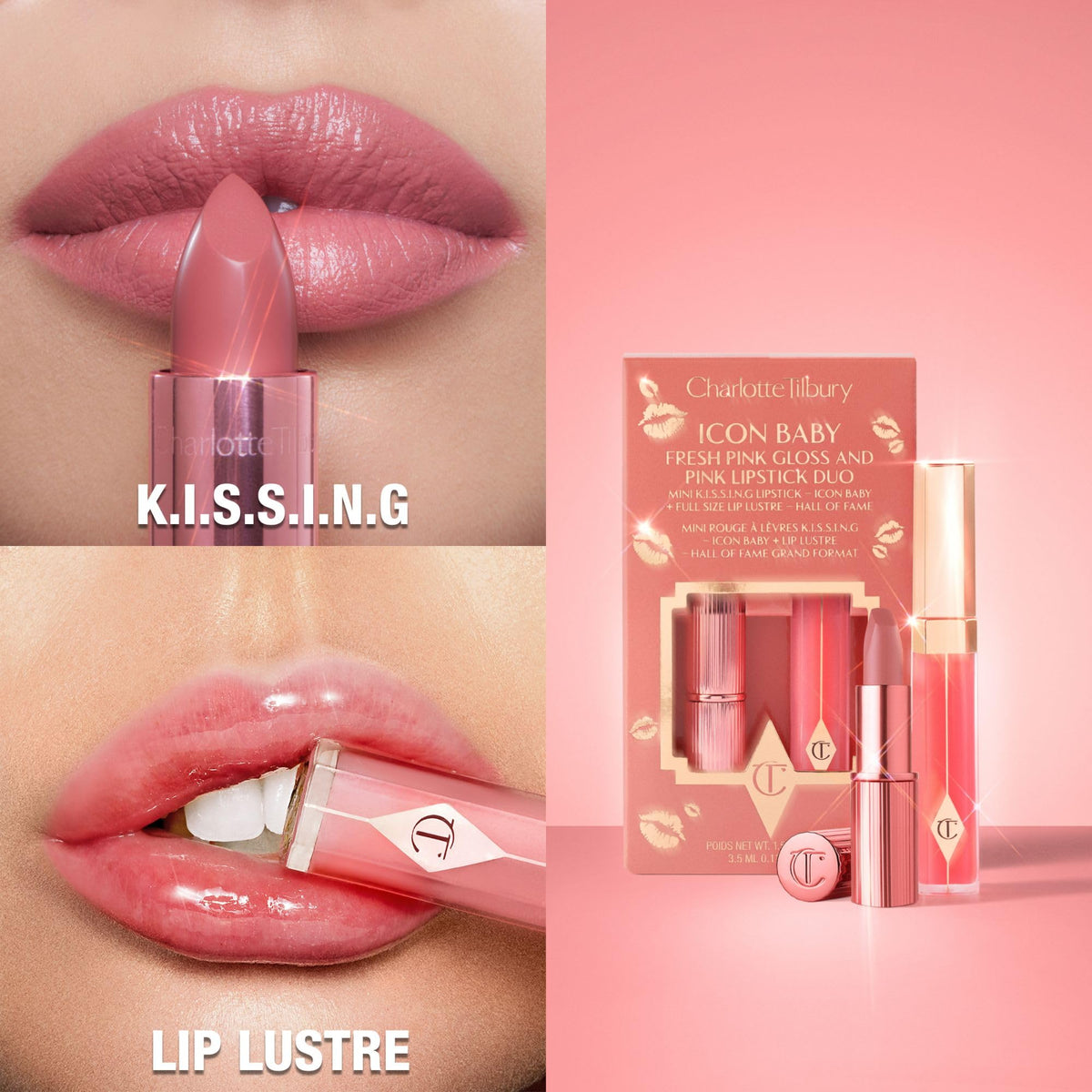 Charlotte Tilbury close-up of K.I.S.S.I.N.G bullet detail for creamy satin application