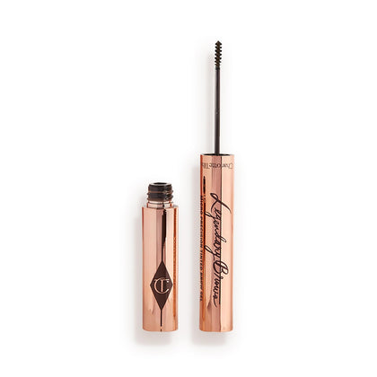 Charlotte Tilbury front packaging showing Legendary Brows gel and brand logo for polished brows