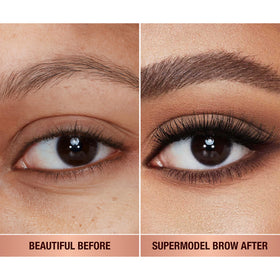 Charlotte Tilbury gel texture on applicator demonstrating buildable tint and conditioning finish