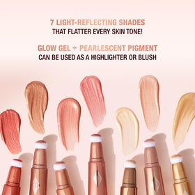 Charlotte Tilbury lifestyle model with summer-glow radiance on cheeks