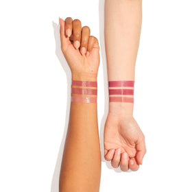 Charlotte Tilbury trio in a travel purse showing portability and convenience