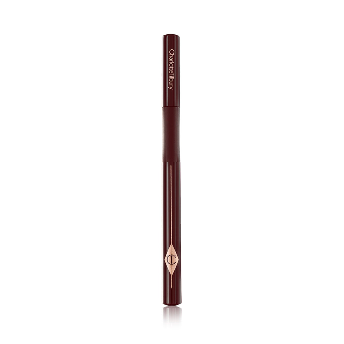 Charlotte Tilbury worn on model showing clean winged eye, long-lasting definition