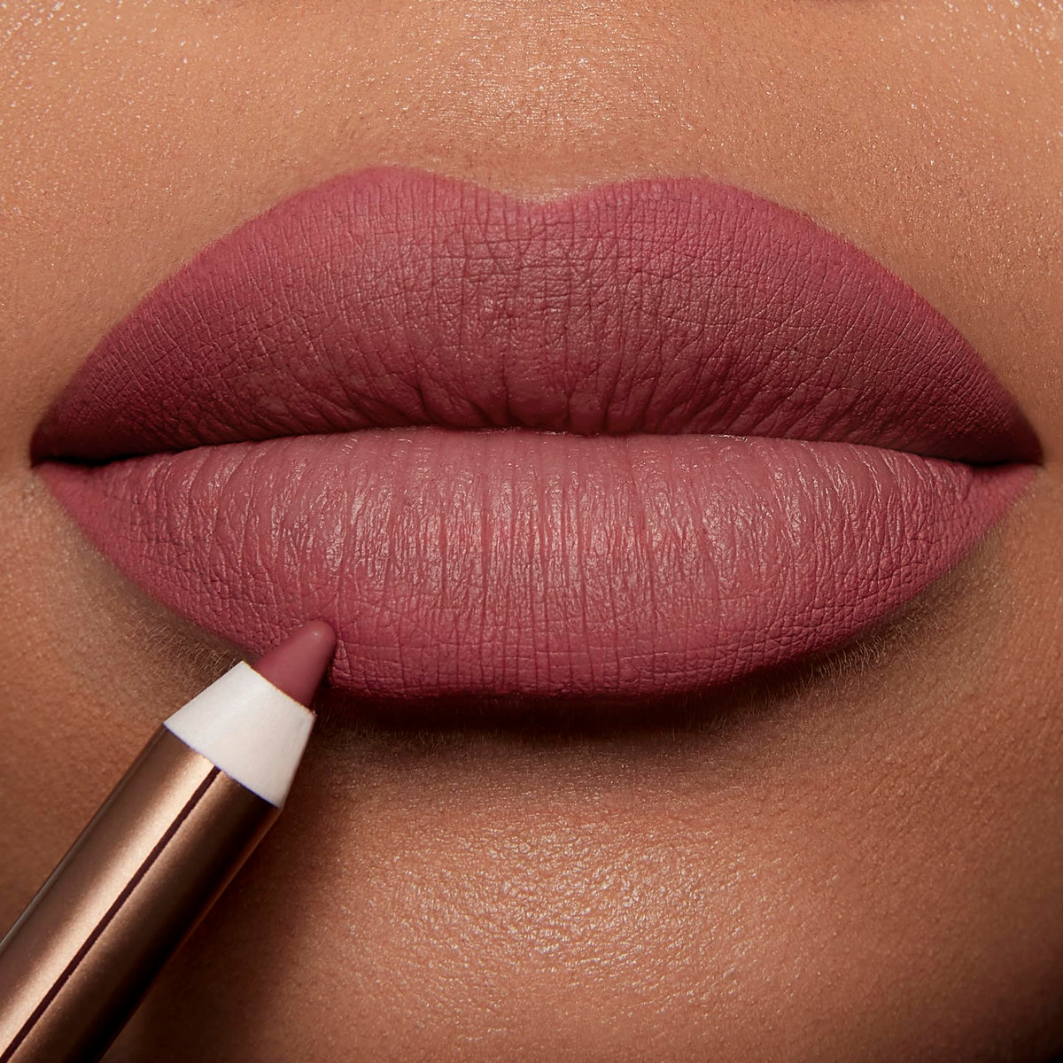 Charlotte Tilbury cap and label detail showing branding and shade name clearly