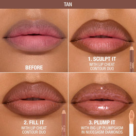 Charlotte Tilbury dual ends showing tips for quick contour and fill convenience