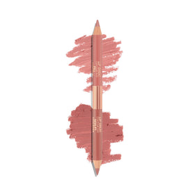 Charlotte Tilbury front view of dual-ended pencil showcasing both ends and brand identity
