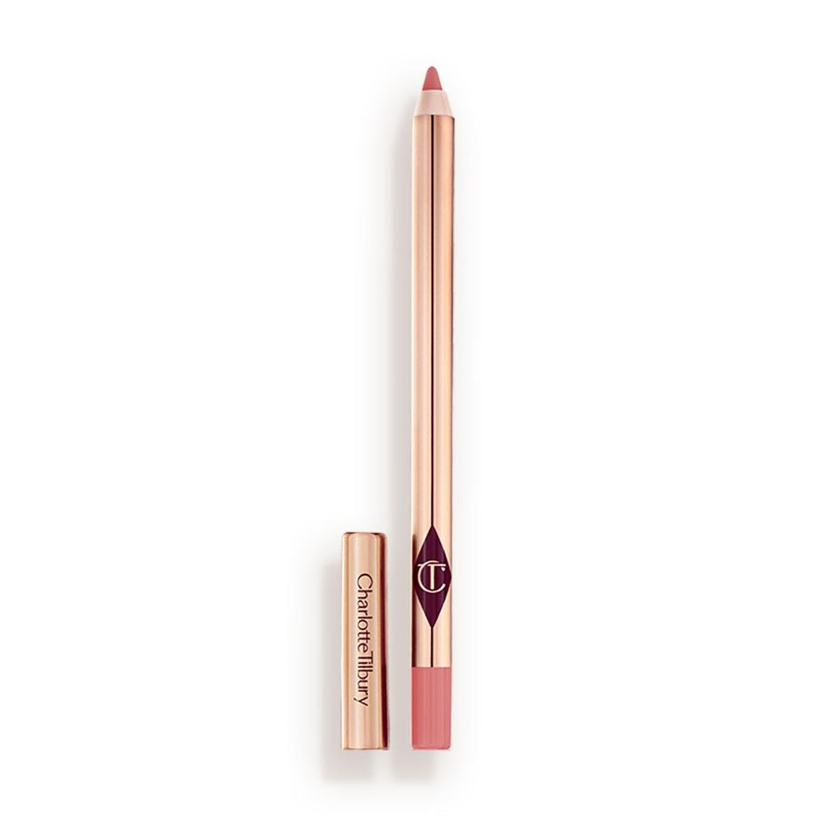 Charlotte Tilbury front packaging showing Pink Venus lip liner and brand benefit