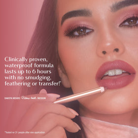 Charlotte Tilbury lip liner inside makeup bag in lifestyle scene for everyday use